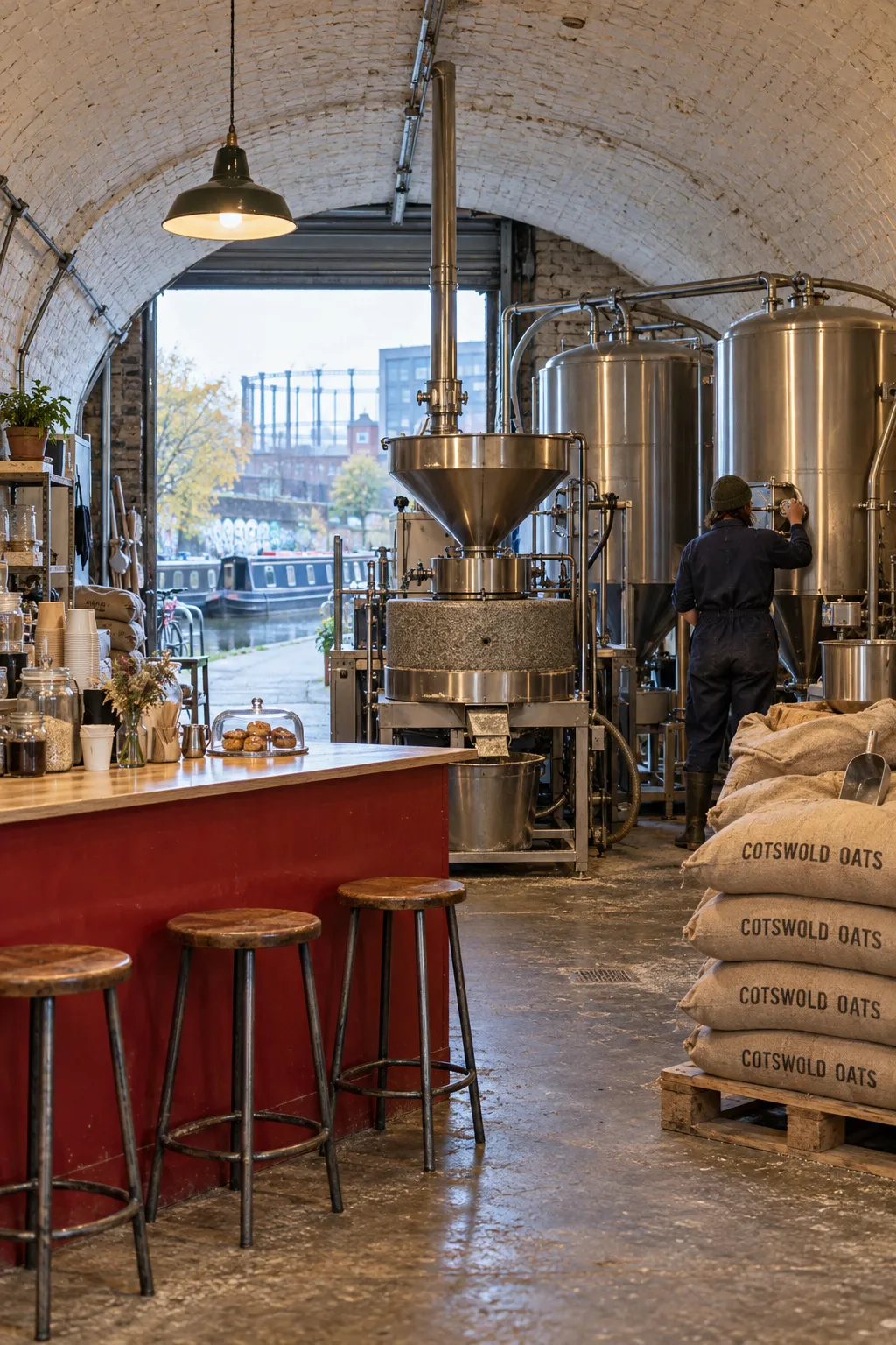 where the oat milk gets made. yes, under a train